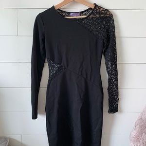 Black Long Sleeve Bodycon Dress